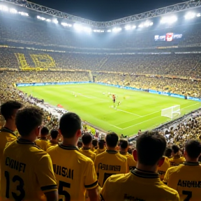  Ein BVB Fan im Schalke Stadion 