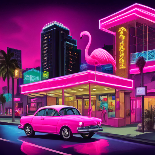 Flamingo in the Drive-Thru