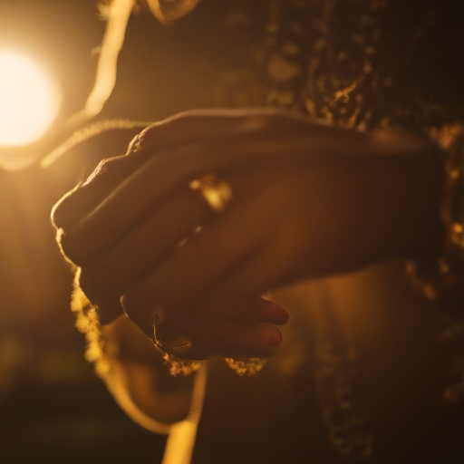 Gold in her hands