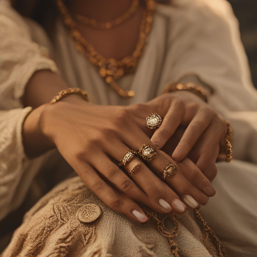 Gold in her hands