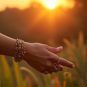 Gold in her hands