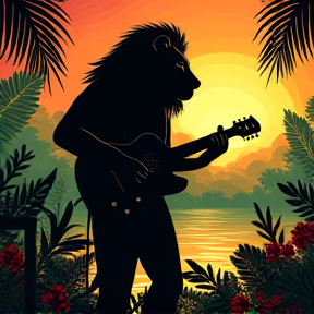 Lion in the Jungle