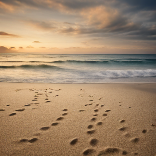 seul sur le sable