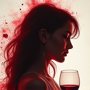 Elena e il vino rosso