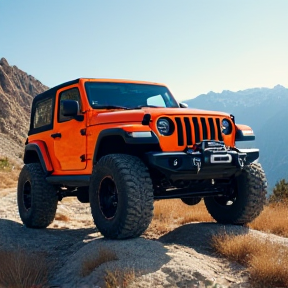 Orange Jeep Adventure