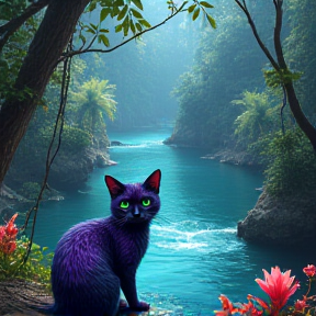 Cat in the Gemstone Stream