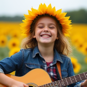 A Girl in a Sunflower Hat