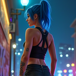 Blue Hair Runaway