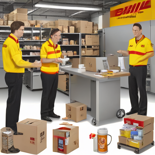 Papa arbeitet bei DHL