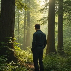 Rainer wichst im Wald