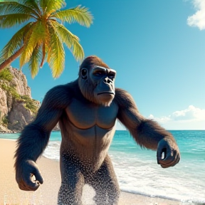 Gorilla Tag at the Beach