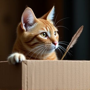 Cat in a Box Writing an Essay