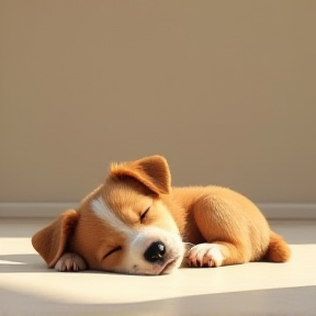 "Puppy’s Dreamy Nap"