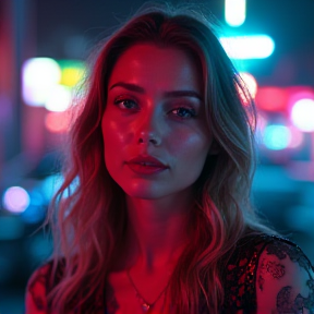 Girl in Neon Lights