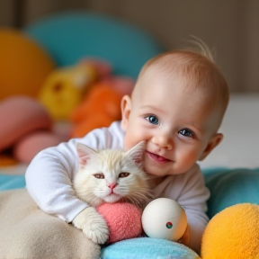 Cat and baby