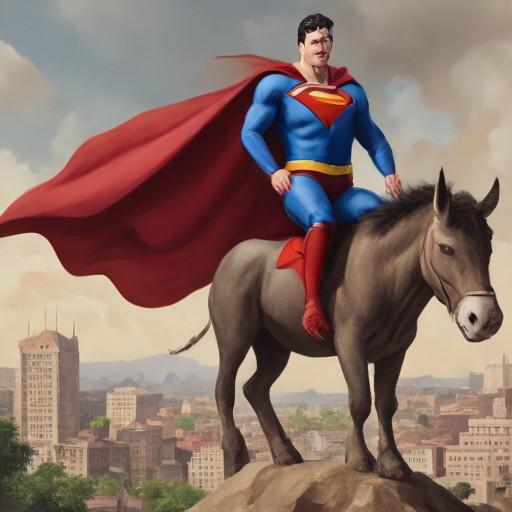 Superman on a Donkey