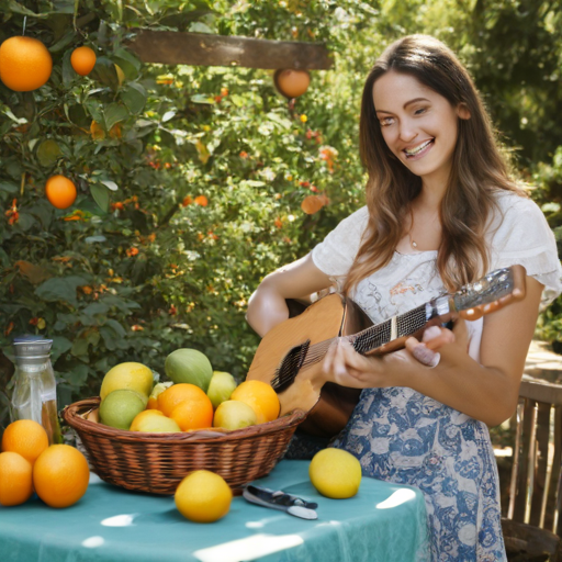 Alessia fa i succhi di frutta