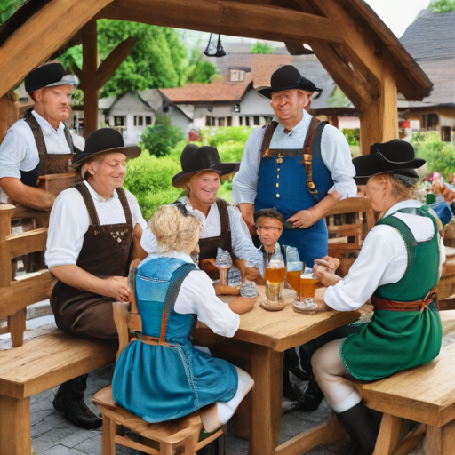 Feier im Biergarten