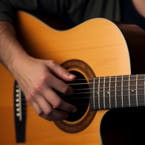 Scarlet y su guitarra de madera