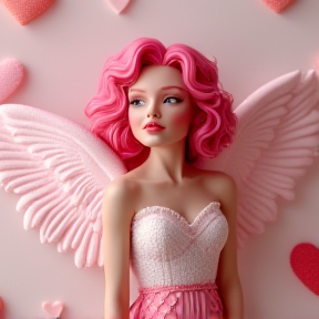 Pink Cupid in Love