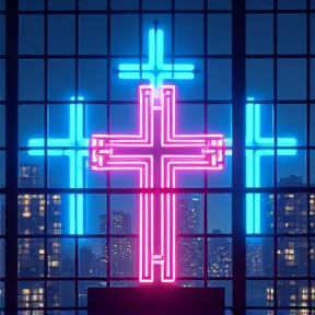 neon crosses