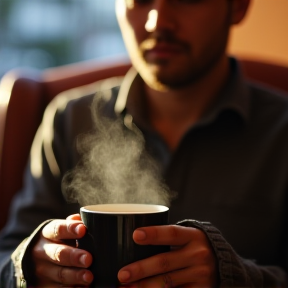 Altijd koffie in de hand