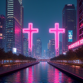 Neon Crosses(Chrome never dies)