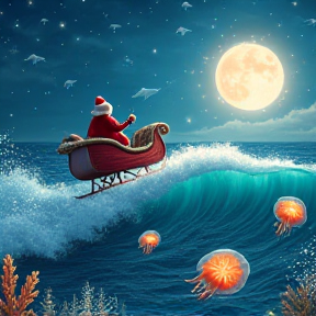 Mermaids Santa 