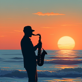 Saxophone Blues au Bord de la Mer