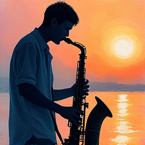 Saxophone Blues au Bord de la Mer