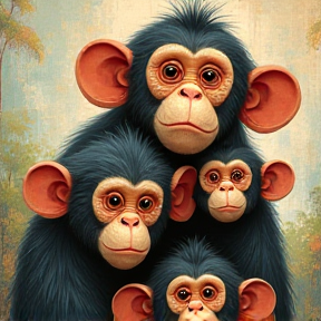 La famille singe plus que des amis