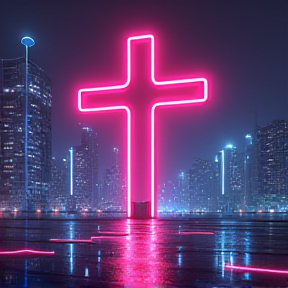 Neon Crosses Chrome Never Dies 