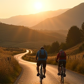 Rennradfahrer Renate und Tom