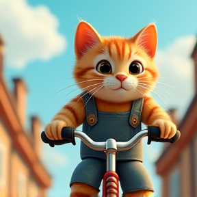 Cat on a Bike