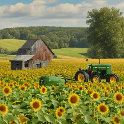 green tractor