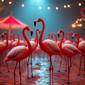 Dancing Flamingos