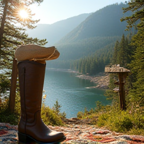 Baseball Cap and Cowboy Boots