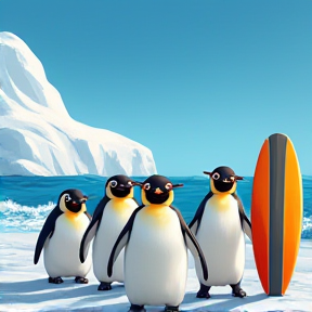 38. The Penguins 🐧 learn to surf