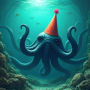 Kraken Party im Meer