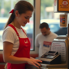 Cashier in Mc Donald's