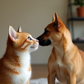 Cat with dog