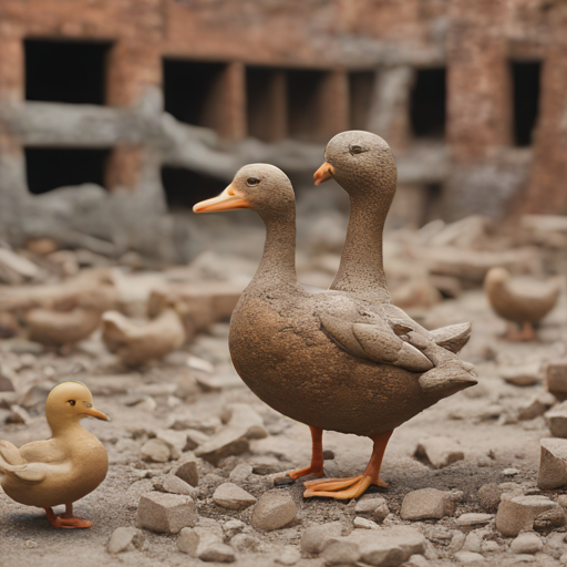 Ducks With Bricks