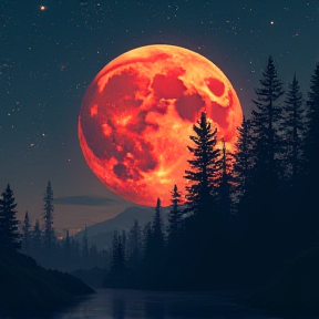 Blood moon rising