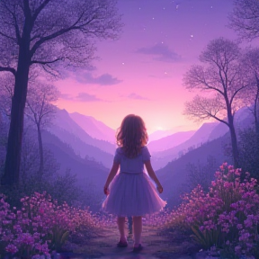 Little Girl, For Purple Sky