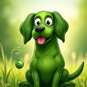 Green Pickle Dog