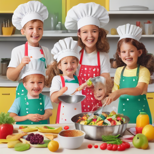 Kids cooking 