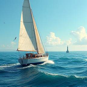 Le Bateau en Mer