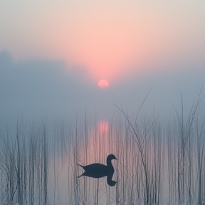 Ducks in the Mist