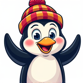 Pinguin mit 'ner Cap