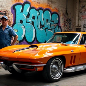 Waxing My Orange Corvette